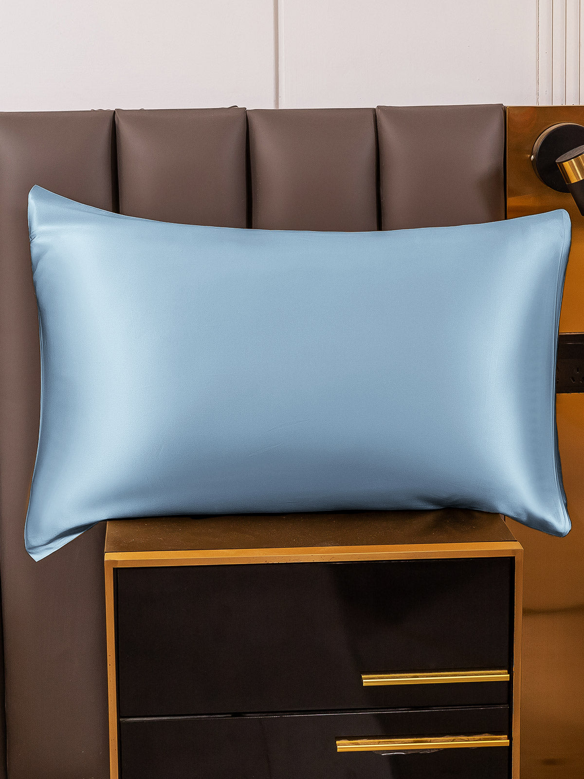 [Light Blue] SilkSilky-AU 19Momme Pure Silk Pillowcase 001