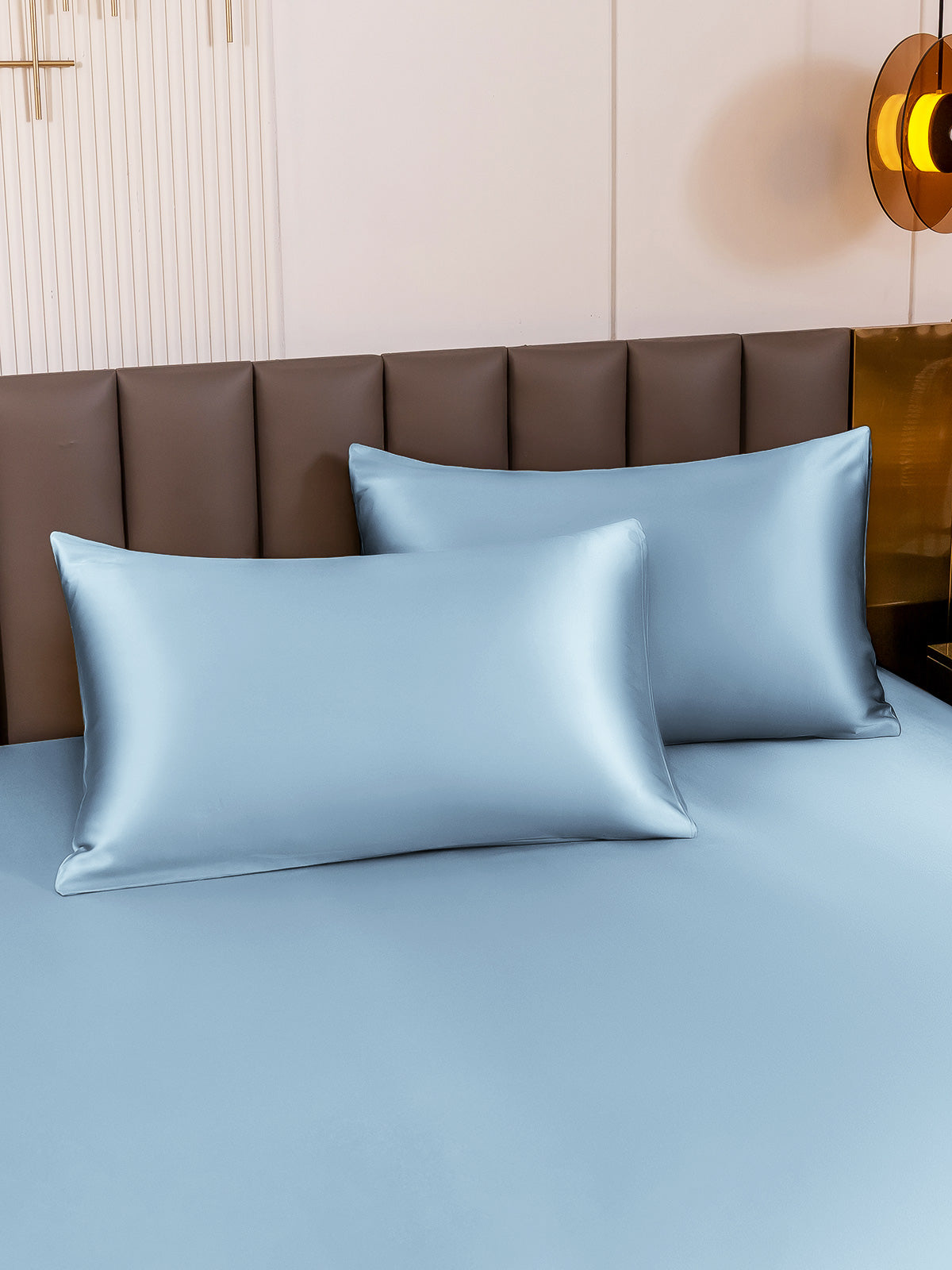 [Light Blue] SilkSilky-AU 19Momme Pure Silk Pillowcase 001