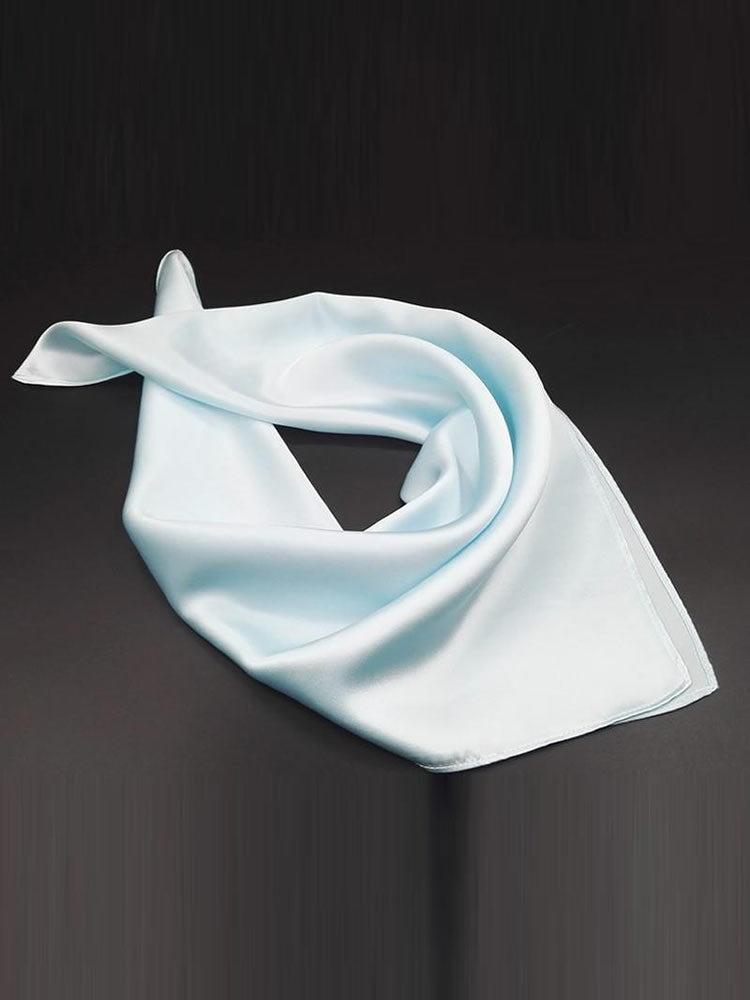 [Light Blue] SilkSilky-AU Pure Silk Scarf 004
