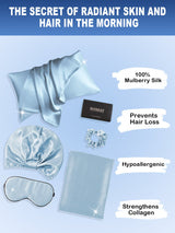 [Light Blue] SilkSilky-AU 19Momme Pillowcase Set 002