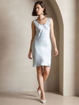 [Light Blue] SilkSilky-AU Sleeveless Scoop Neck Dress 007