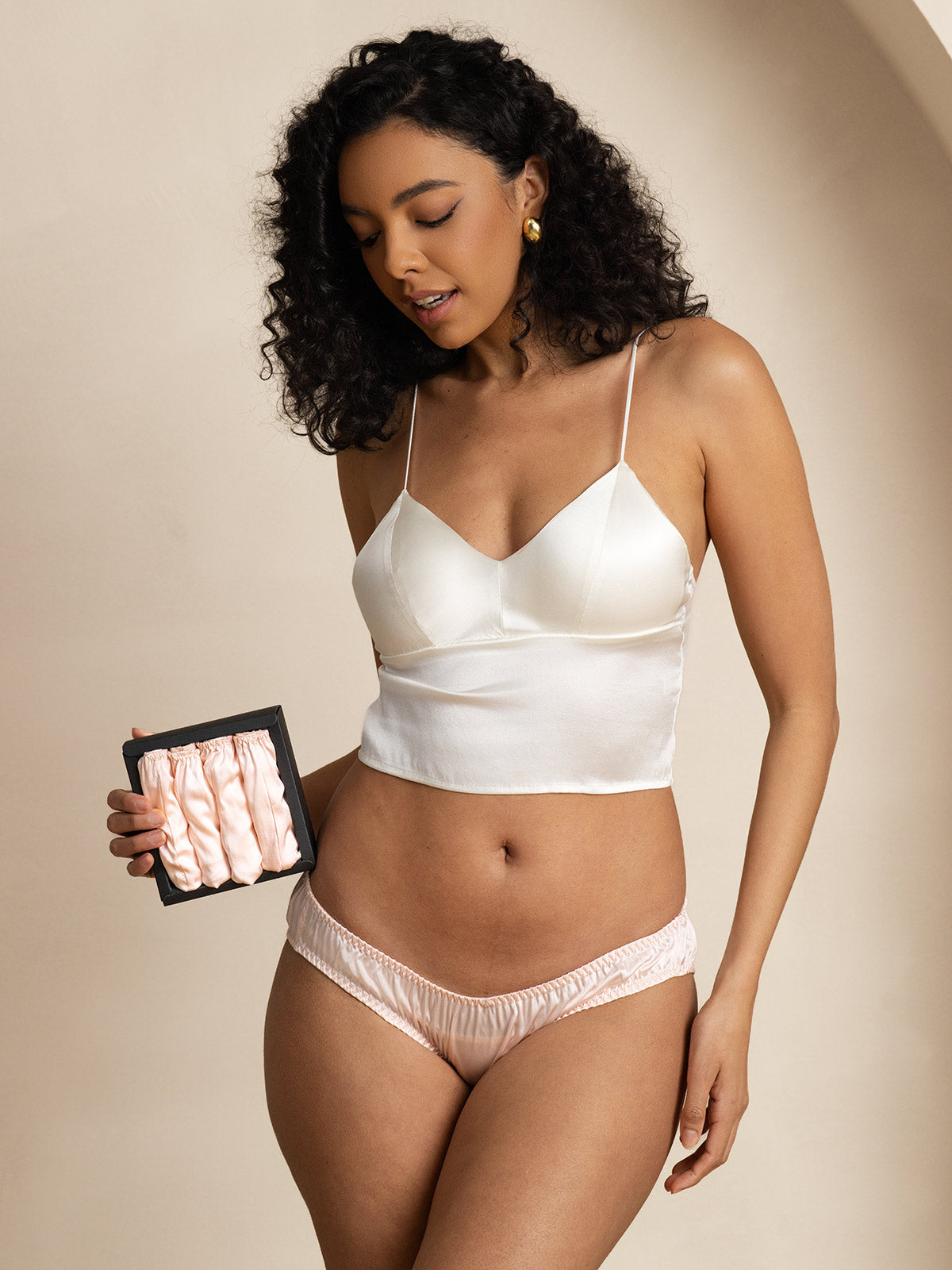 [Light Pink] SilkSilky-AU Silk Knitted Panty 006