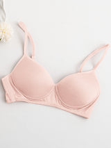 [Light Pink] SilkSilky-AU Silk Jersey Bra 005