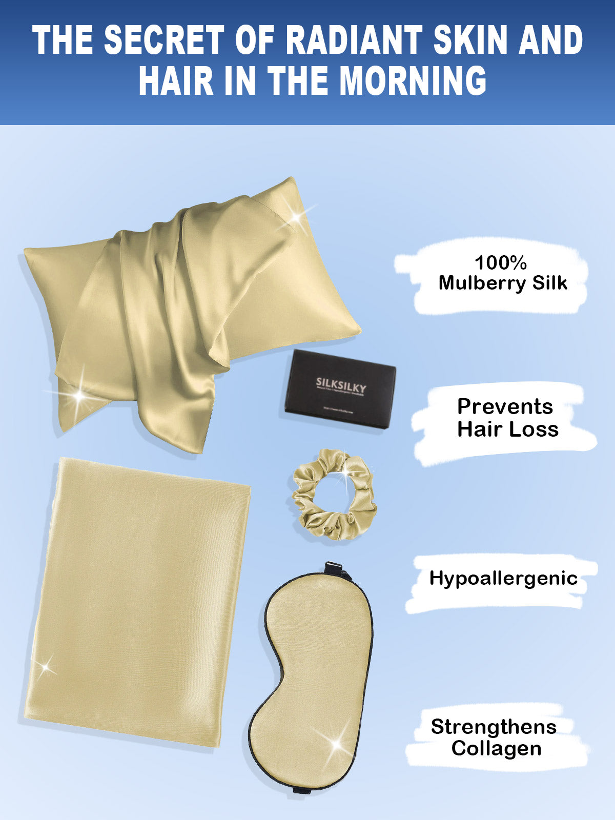 [Mint Green] SilkSilky-AU 19Momme Pure Silk Pillowcase Set 002