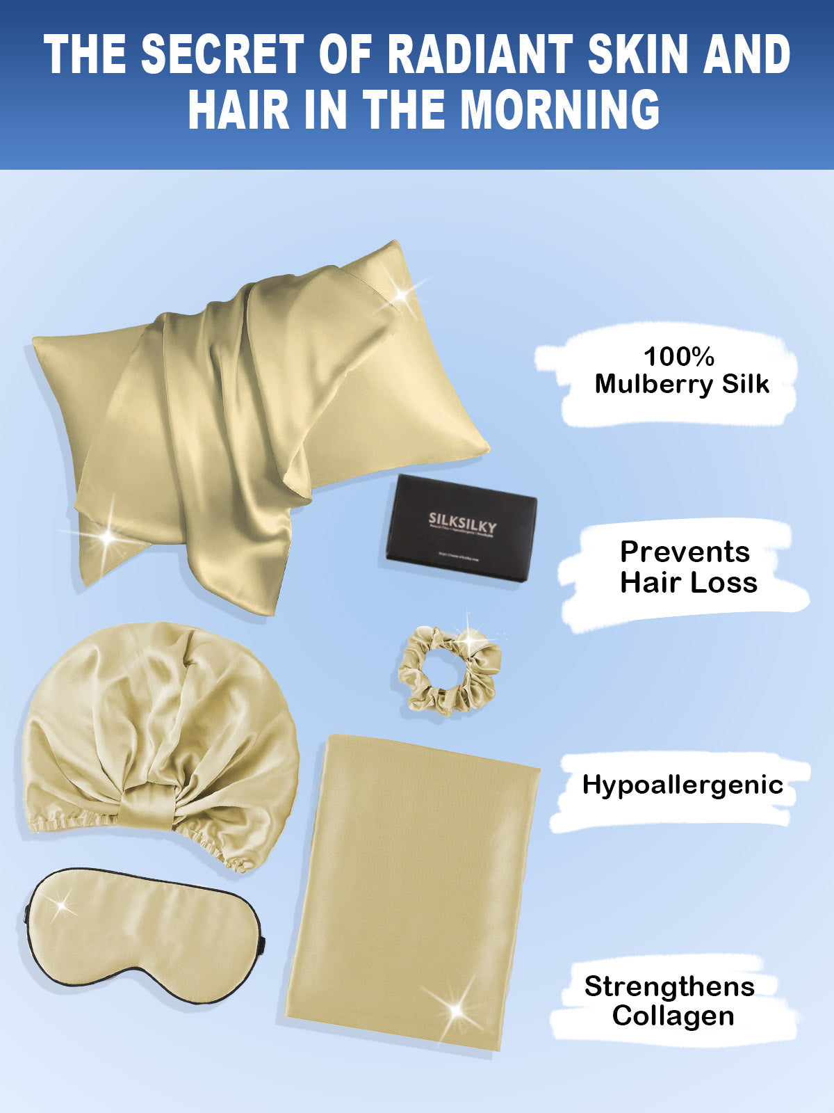 [Mint Green] SilkSilky-AU 19Momme Pure Silk Pillowcase Set 002