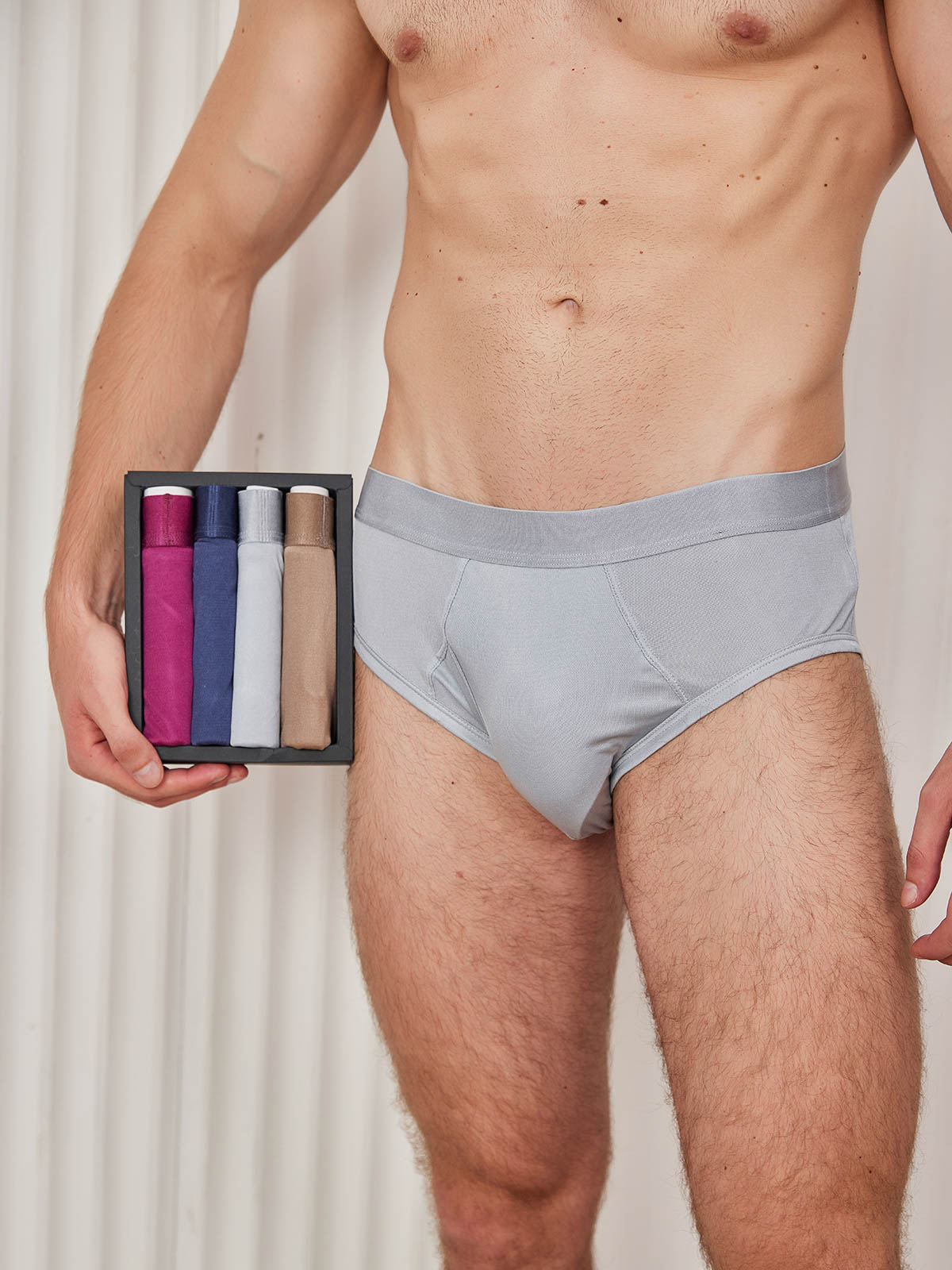 [Multi] SilkSilky-AU Silk Knitted Mens Underwear 001