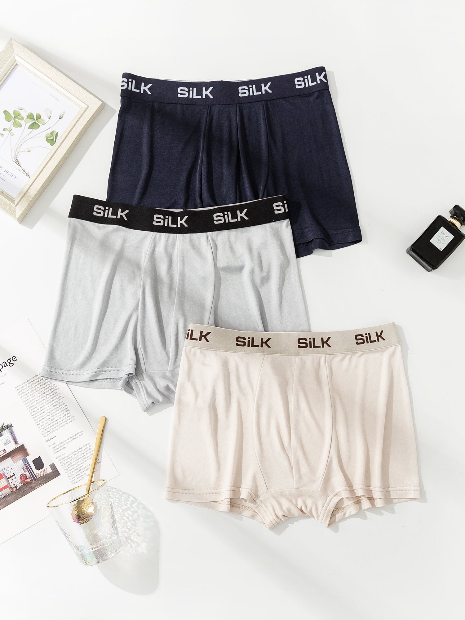 [Multi] SilkSilky-AU Silk Knitted Mens Underwear 002