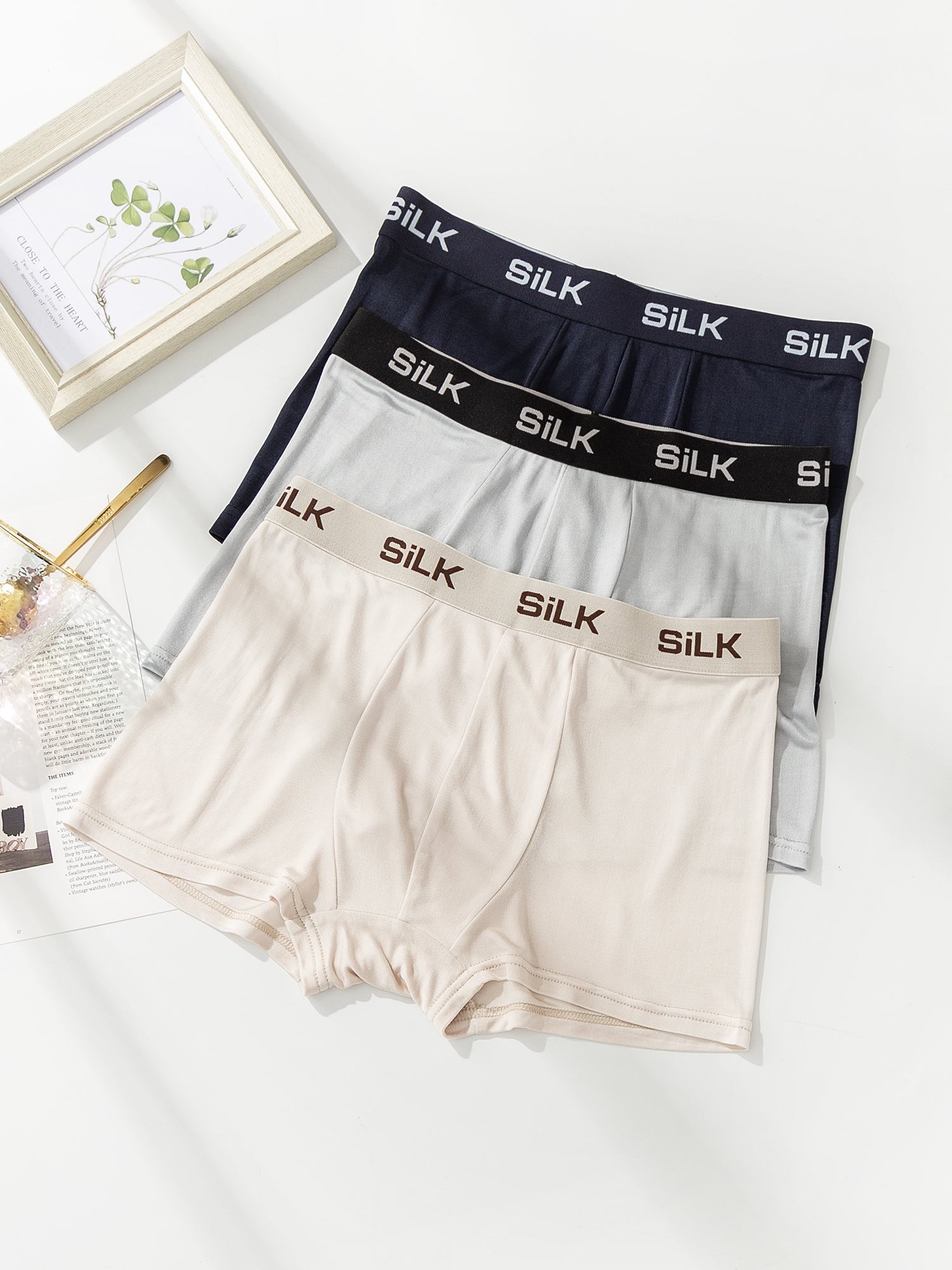 [Multi] SilkSilky-AU Silk Knitted Mens Underwear 003