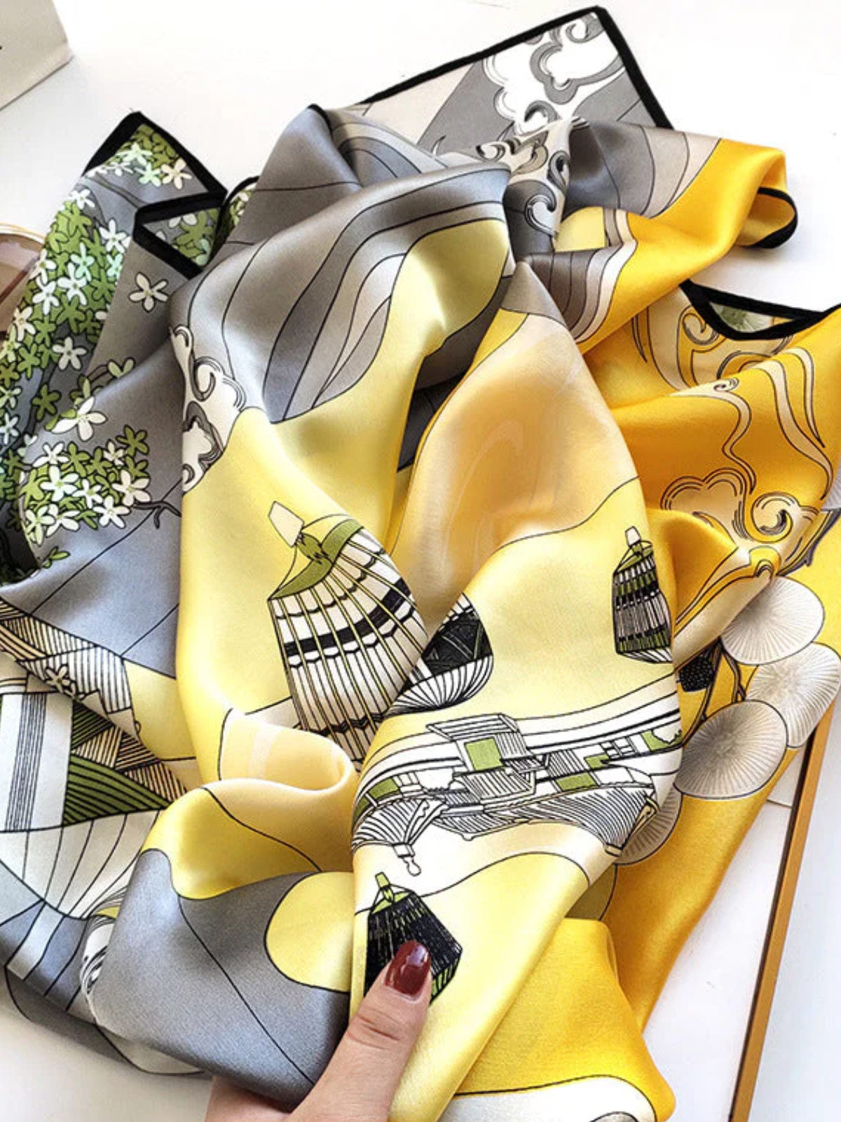 [P008] SilkSilky-AU Pure Silk Scarf 002