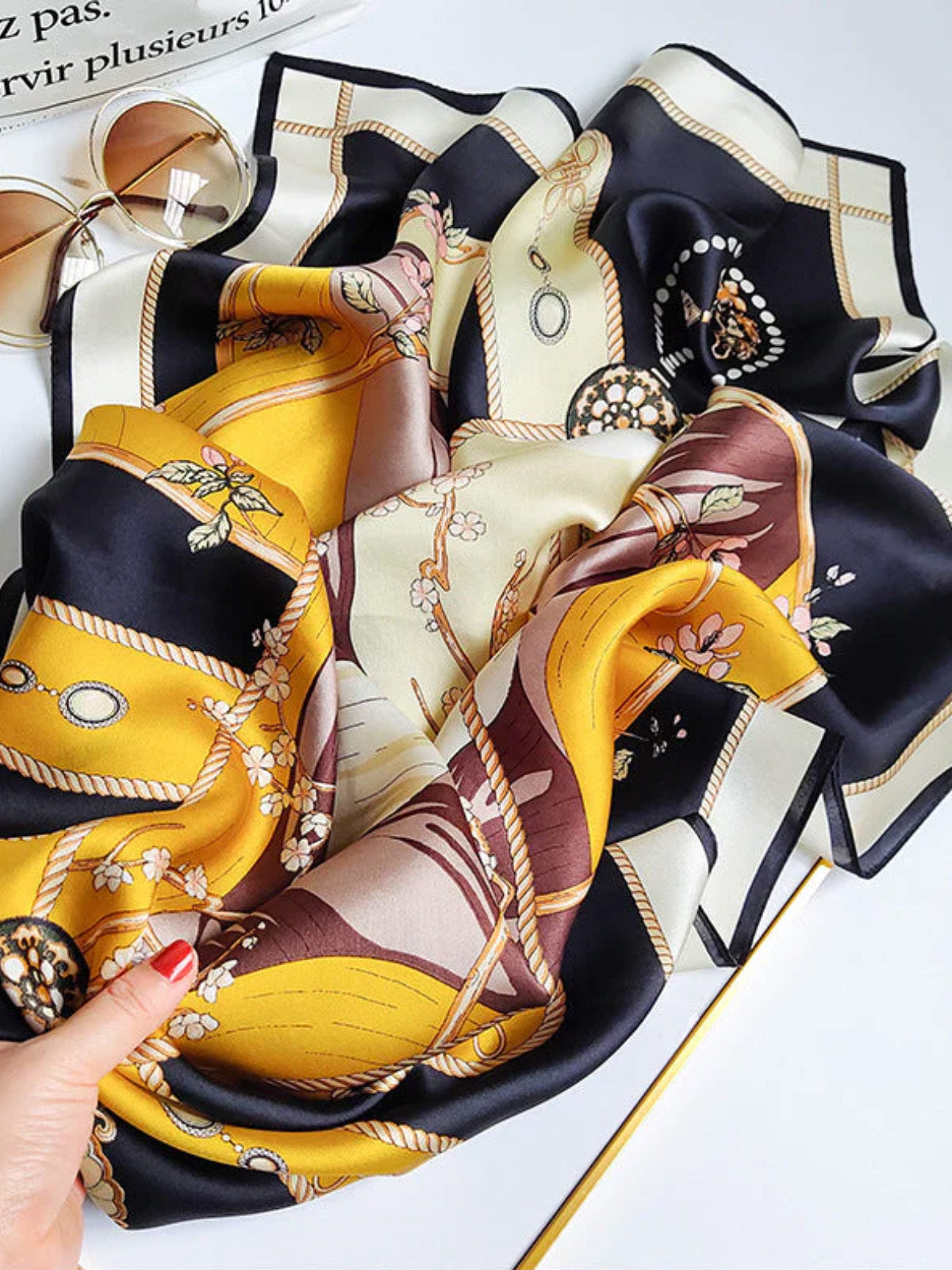 [P010] SilkSilky-AU Pure Silk Scarf 002