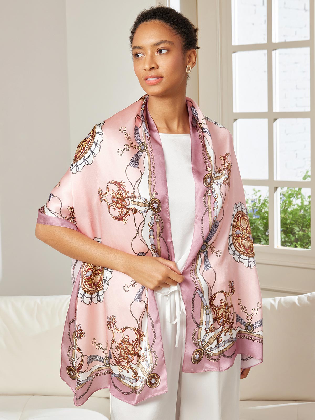 [P019] SilkSilky-AU Pure Silk Scarf 002