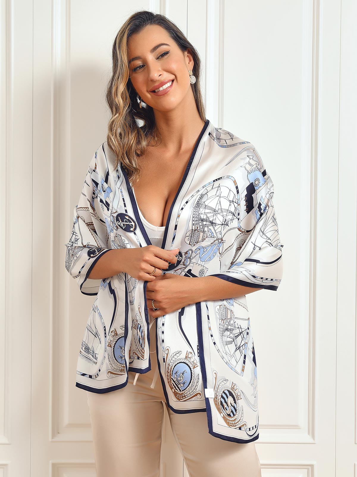 [P023] SilkSilky-AU Pure Silk Scarf 002