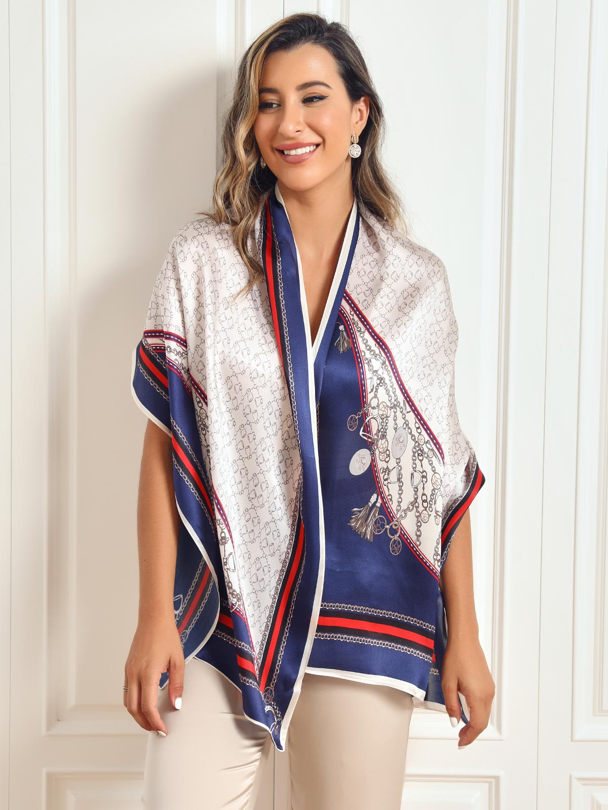 [P024] SilkSilky-AU Pure Silk Scarf 006