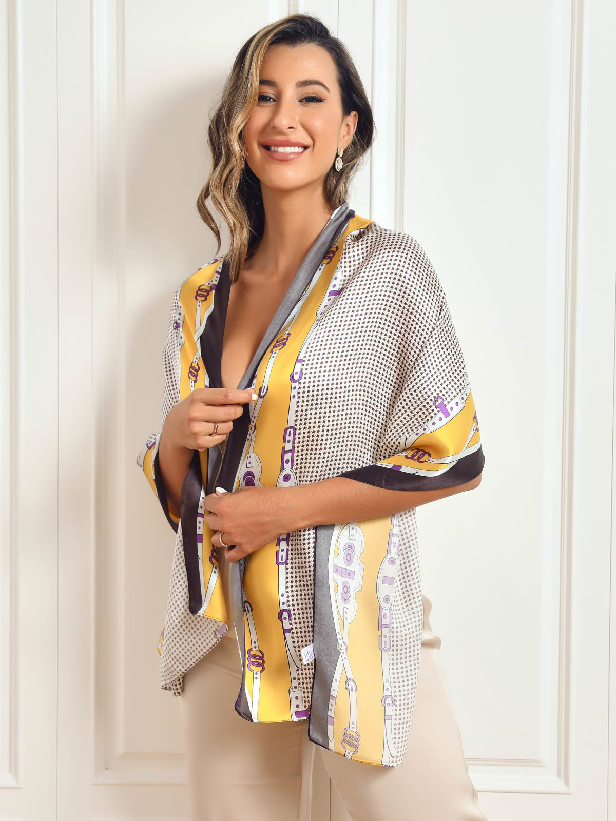 [P025] SilkSilky-AU Pure Silk Scarf 004