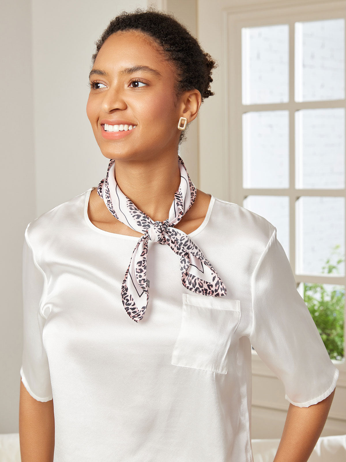 [P032] SilkSilky-AU Pure Silk Scarf 003