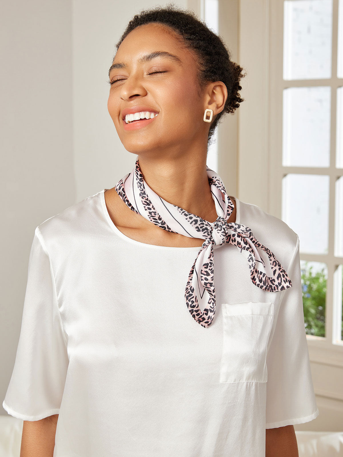 [P032] SilkSilky-AU Pure Silk Scarf 004