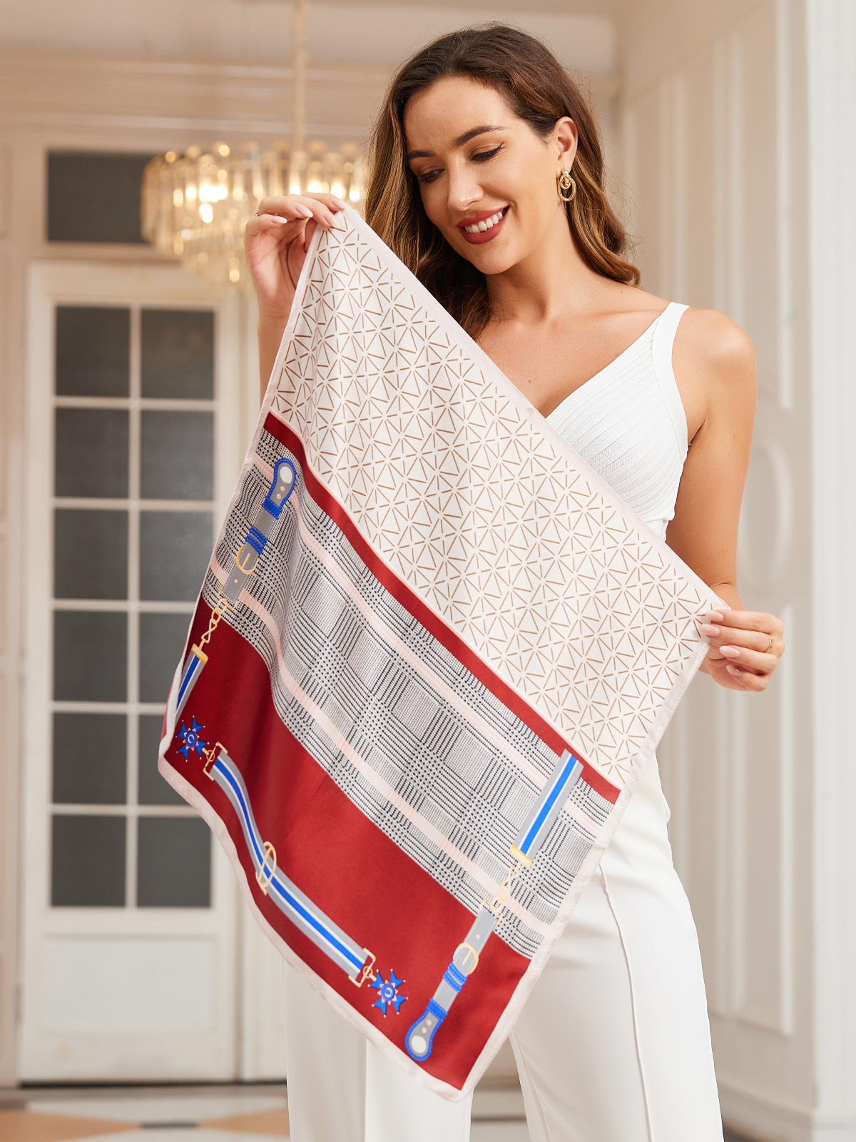 [P037] SilkSilky-AU Pure Silk Scarf 004