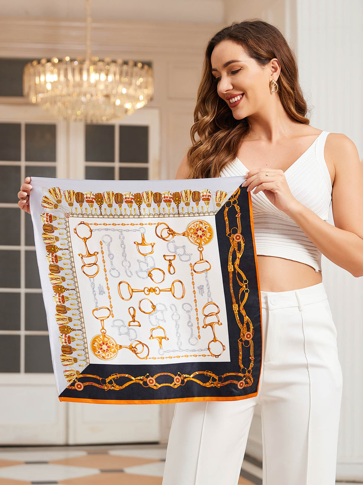 [P038] SilkSilky-AU Pure Silk Scarf 001