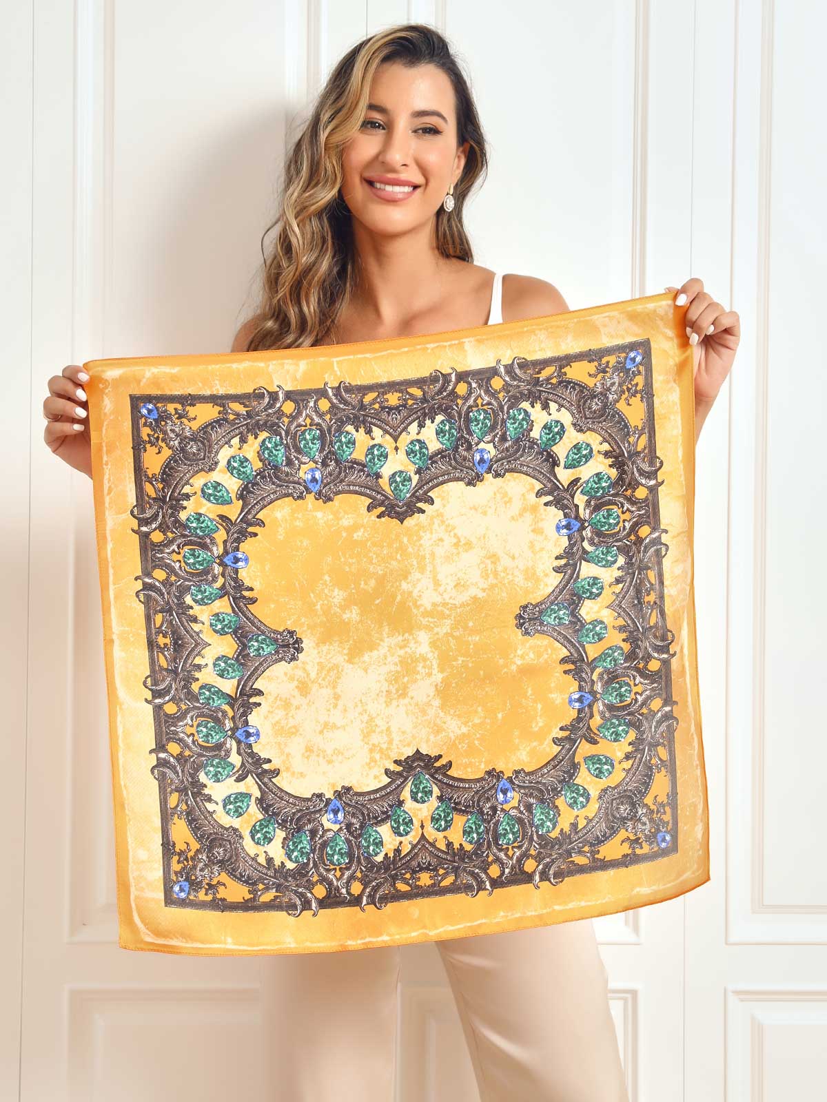 [P052] SilkSilky-AU Pure Silk Scarf 001