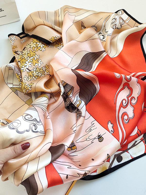 [P077] SilkSilky-AU Pure Silk Scarf 003