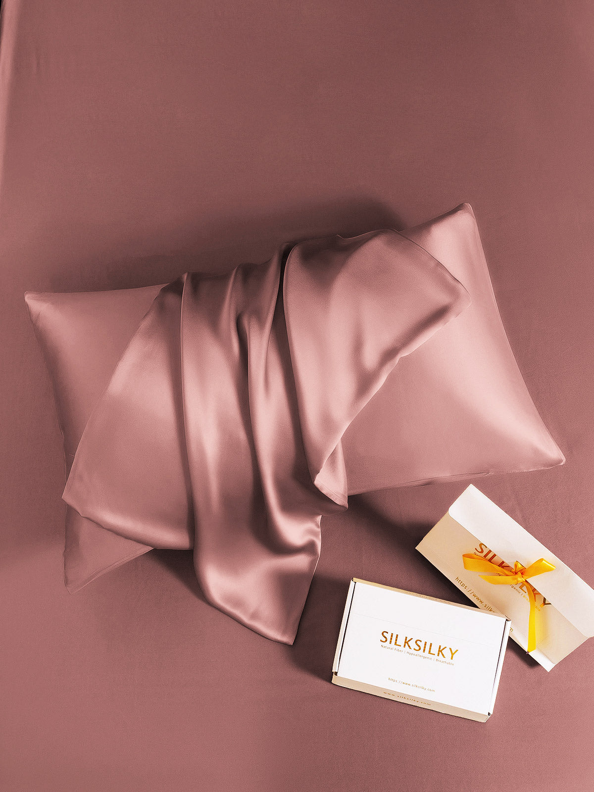[Pale Mauve] SilkSilky-AU 19Momme Pure Silk Pillowcase 006