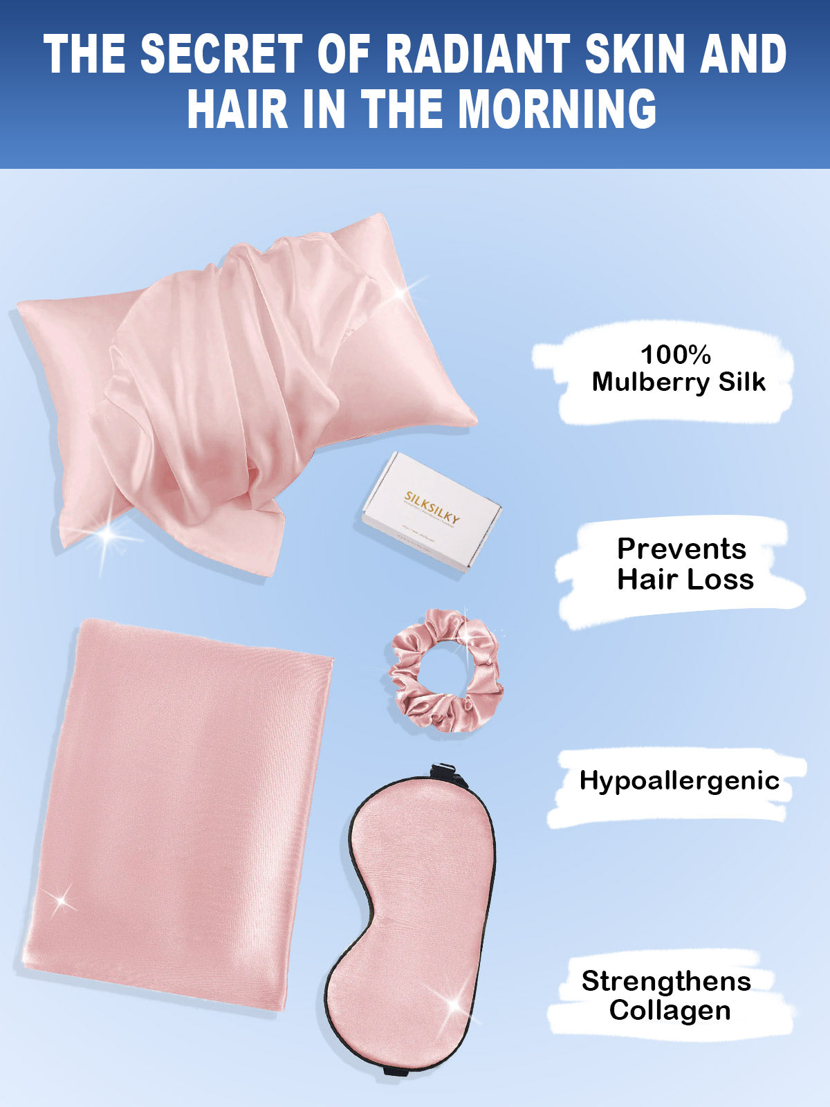[Pale Mauve] SilkSilky-AU 19Momme Pure Silk Pillowcase Set 002