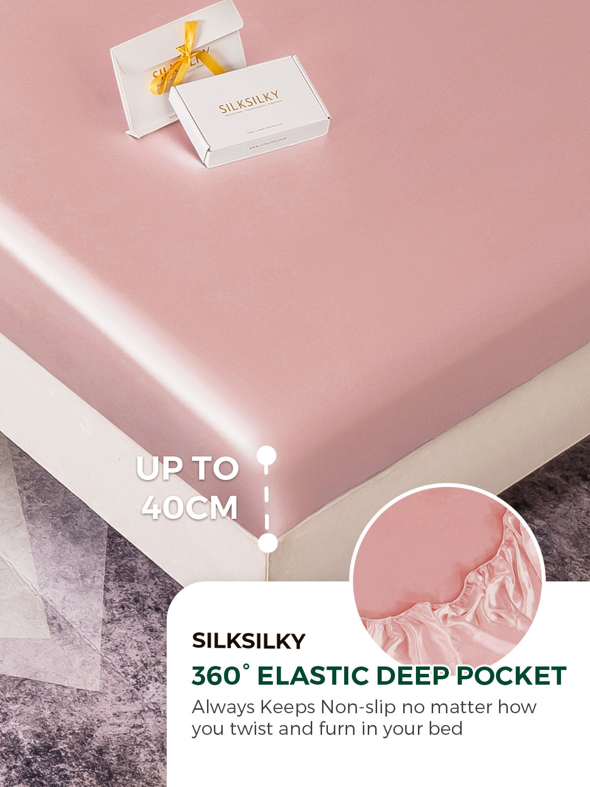 [Pale Mauve] SilkSilky-AU 22Momme Pure Silk Bedding Set 004