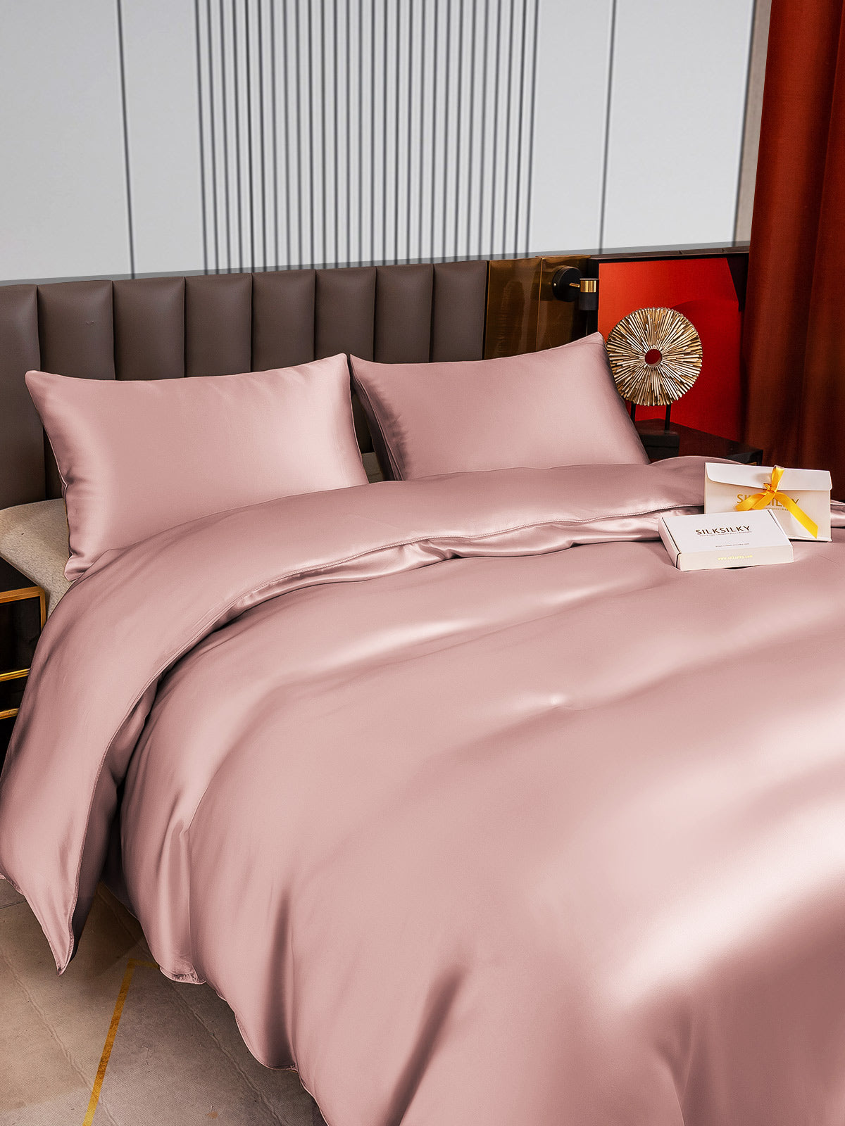 [Pale Mauve] SilkSilky-AU 22Momme Pure Silk Bedding Set 004