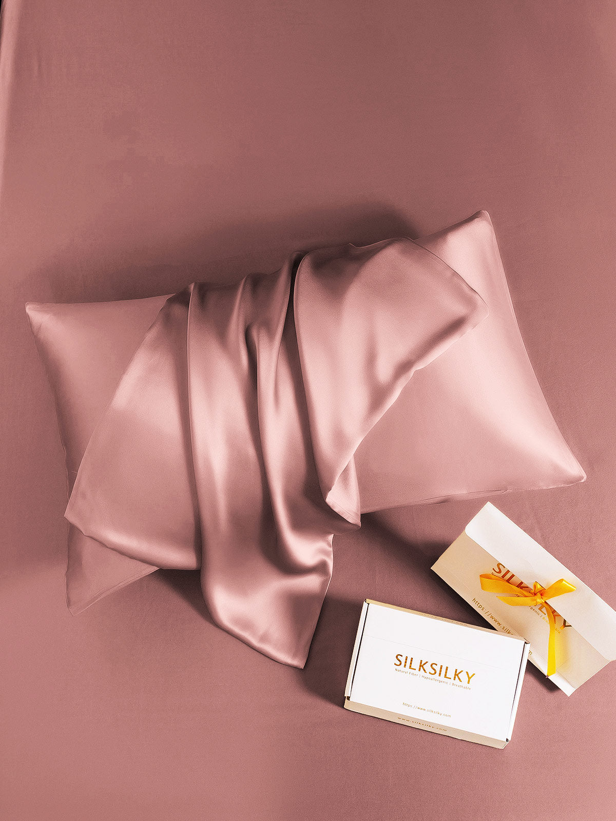 [Pale Mauve] SilkSilky-AU 30Momme Pure Silk Pillowcase 006
