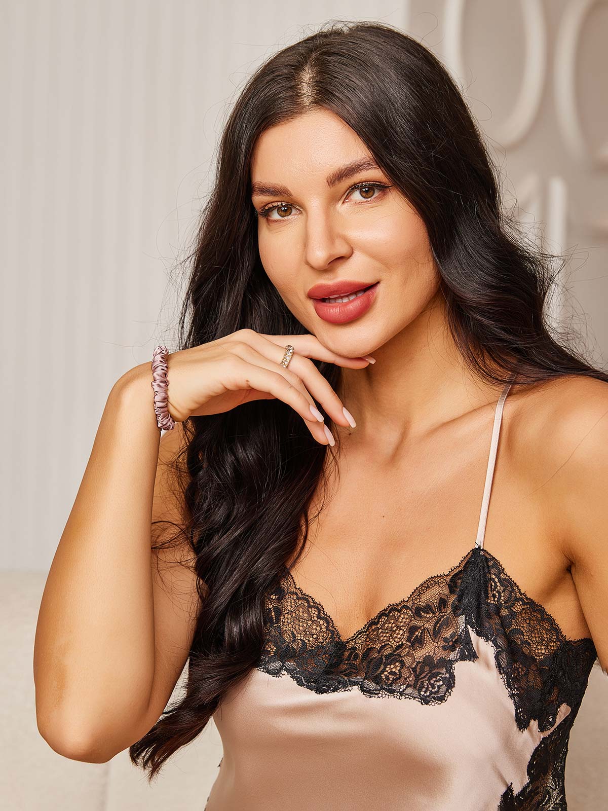 [Pale Mauve] SilkSilky-AU 19Momme Scrunchie 002