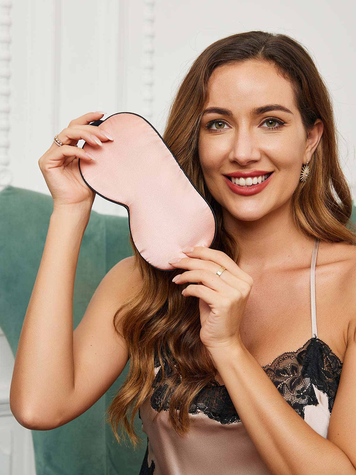 [Pink] SilkSilky-AU 19Momme Pure Silk Eye Mask 005