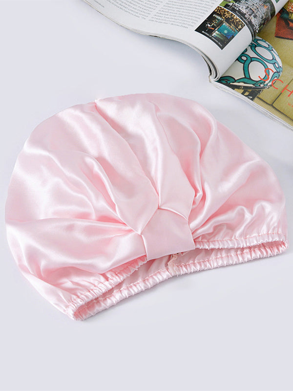 [Pink] SilkSilky-AU Pure Silk Sleep Cap 002
