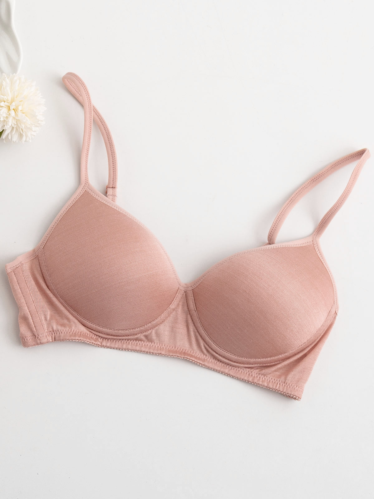 [Pink] SilkSilky-AU Silk Knitted Bra 005