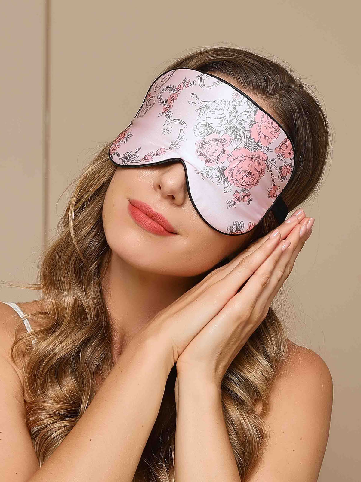 [Pink] SilkSilky-AU 19Momme Eye Mask 001