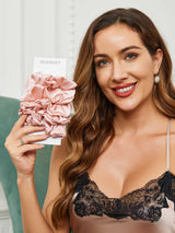 [Pink] SilkSilky-AU Scrunchie 001