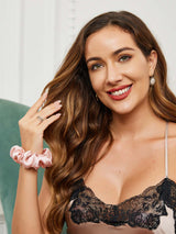 [Pink] SilkSilky-AU Scrunchie 002