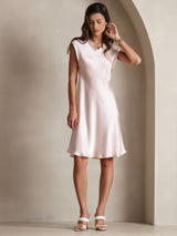 [Pink] SilkSilky-AU Sleeveless V Neck Dress 004
