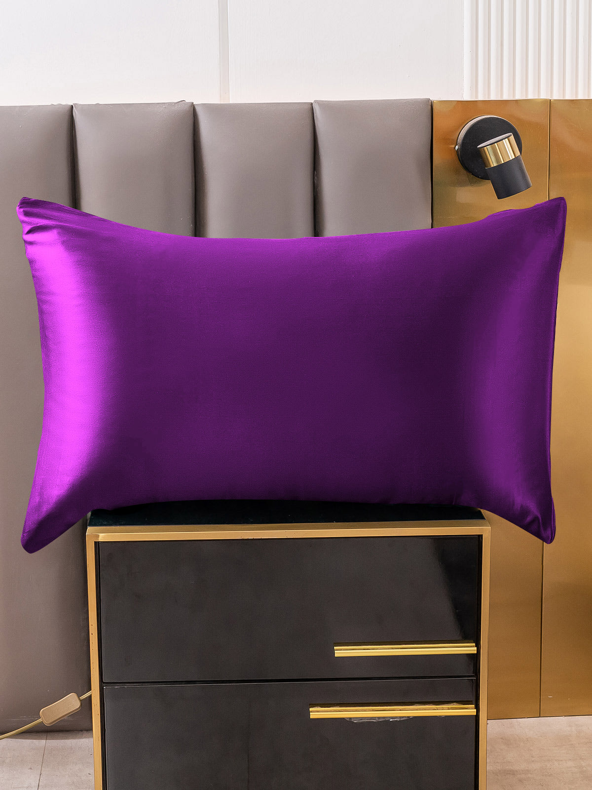 [Purple] SilkSilky-AU 19Momme Pure Silk Pillowcase 001
