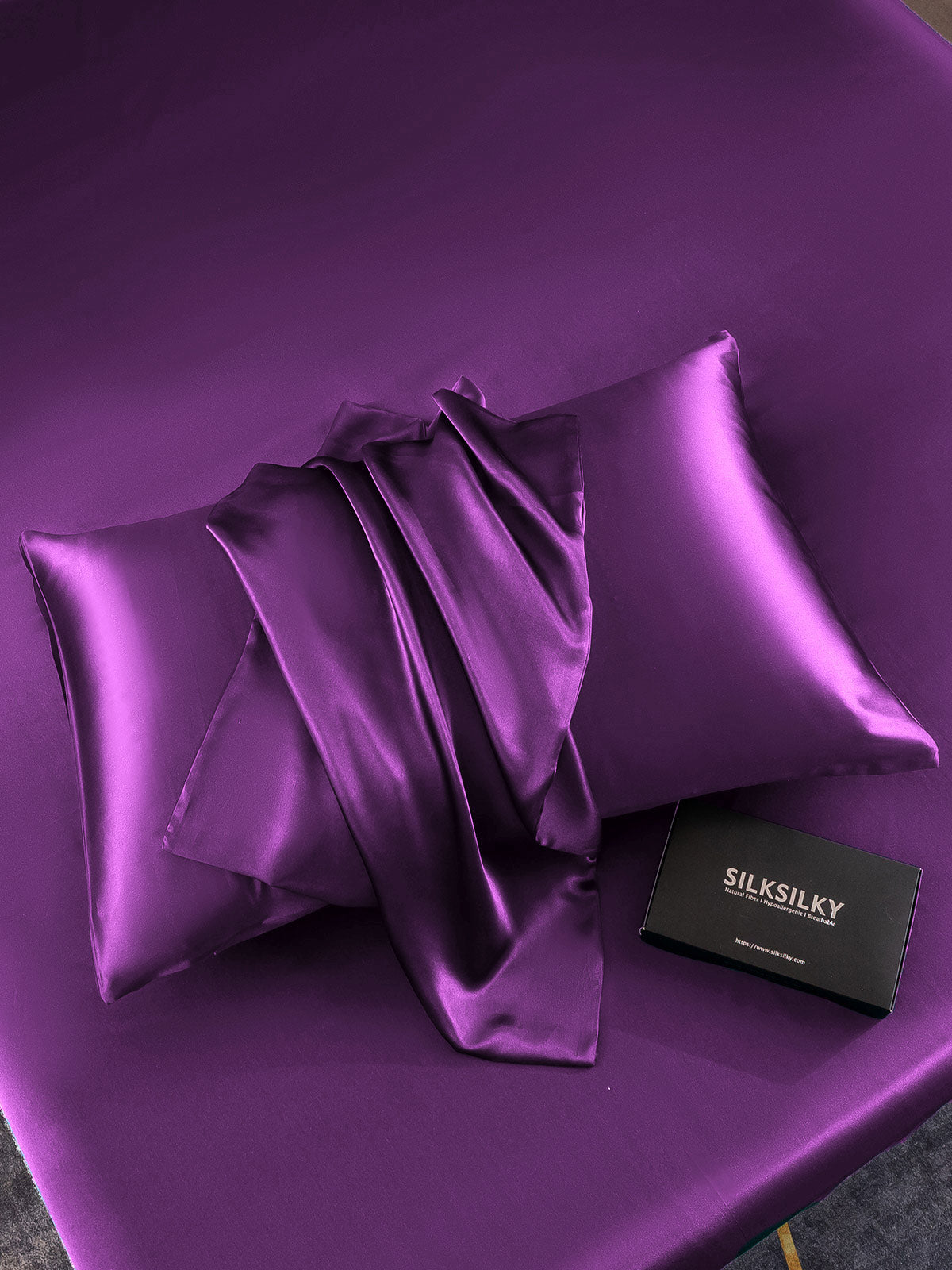 [Purple] SilkSilky-AU 19Momme Pure Silk Pillowcase 006