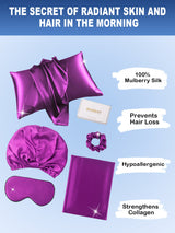 [Purple] SilkSilky-AU 19Momme Pure Silk Pillowcase Set 002