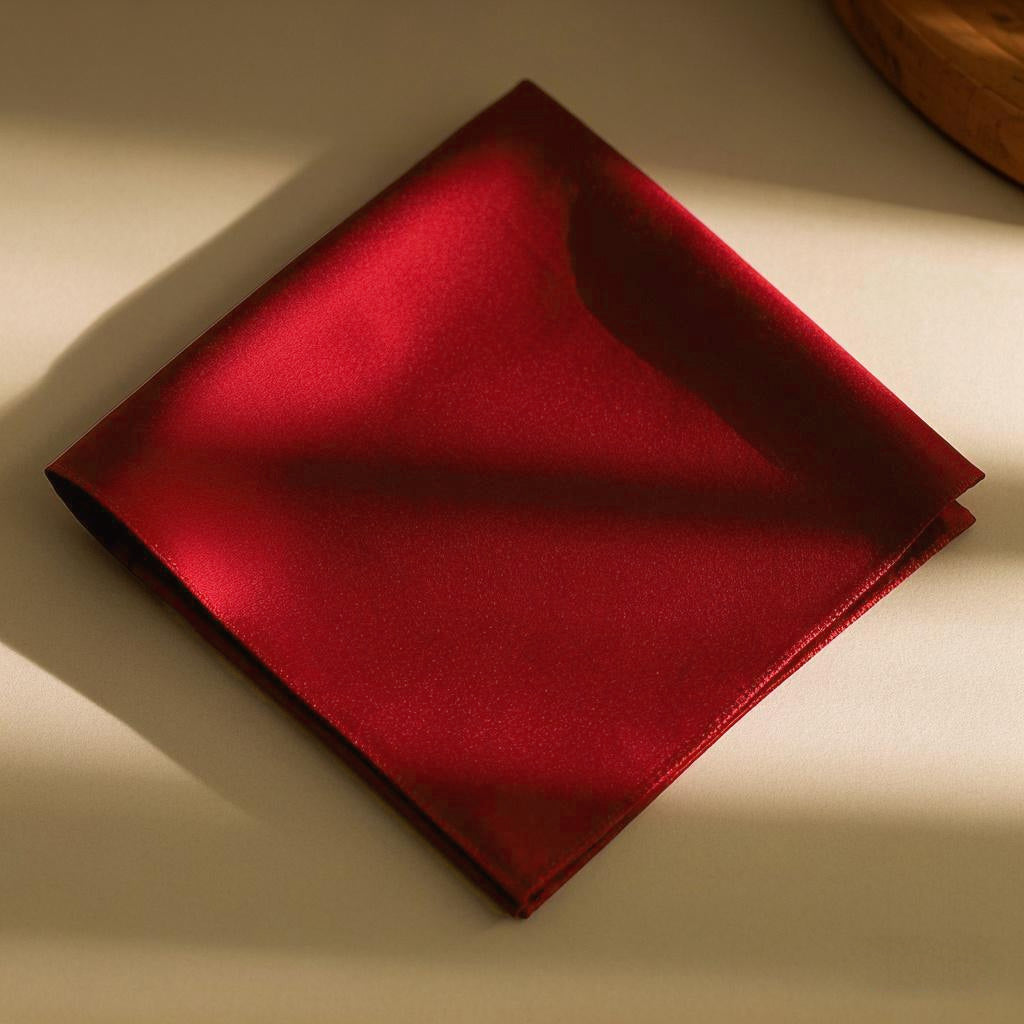 [Red] SilkSilky-AU Pure Silk Scarf 003