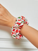 [Red] SilkSilky-AU 19Momme Scrunchie 001