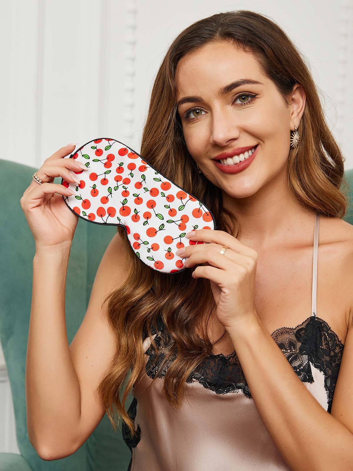 [Rose Red] SilkSilky-AU 19Momme Eye Mask 001