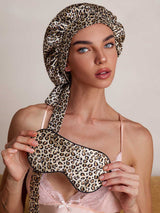 SilkSilky-AU Pure Silk Sleep Cap Leopard 003