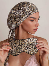 SilkSilky-AU Pure Silk Sleep Cap Leopard 005