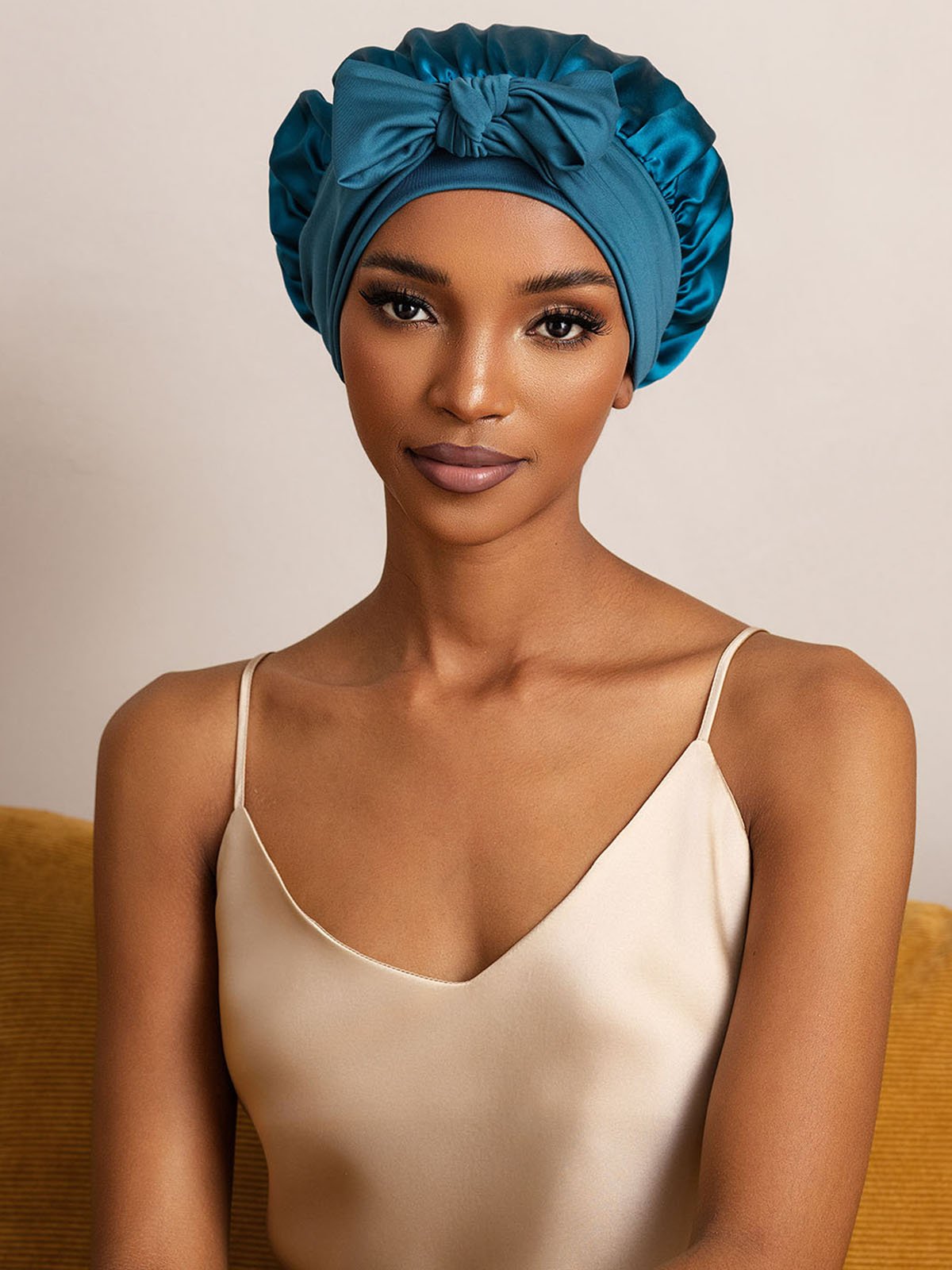 SilkSilky-AU Pure Silk Sleep Cap Teal 007