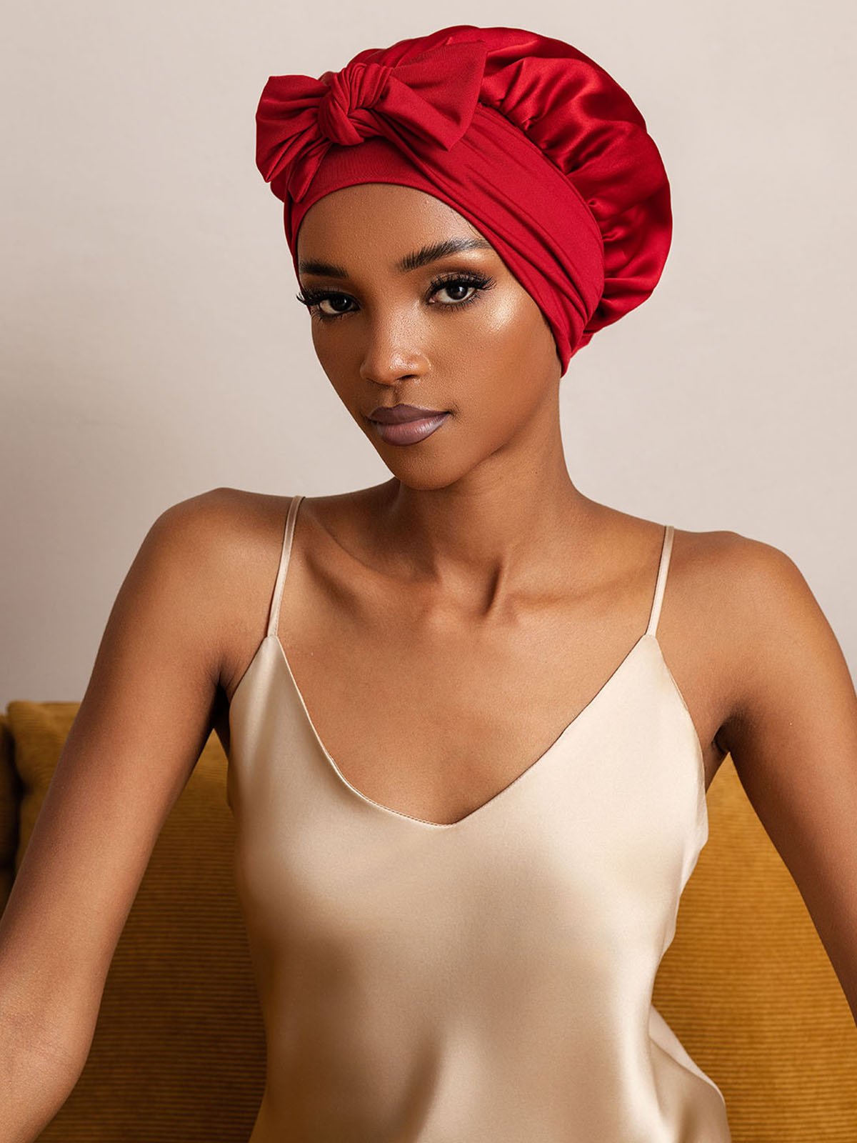 SilkSilky-AU Pure Silk Sleep Cap Wine 003