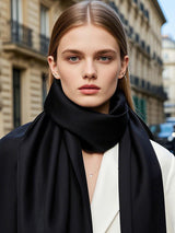 [Black] SilkSilky-AU Scarf 001