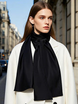 [Black] SilkSilky-AU Scarf 002