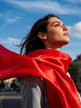 [Red] SilkSilky-AU Scarf 001